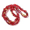 Transparent Glass Beads Strands GL-CBAAE04-02A-4