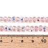 Electroplate Transparent Glass Beads Strands EGLA-N022-05B-C04-4