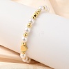 ABS Imitation Pearl Beads Braided Bead Bracelets for Women BJEW-D317-09B-G-2