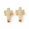 Rack Plating Brass Cubic Zirconia Beads KK-B051-06G-01-1