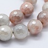 Electroplated Natural Imitation Sunstone Gemstone Beads Strands G-G749-06B-8mm-3