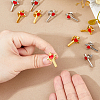 24Pcs 2 Colors Cross with Heart Alloy Enamel Lapel Pin Backs for Backpack Clothes JEWB-FG0001-59-3