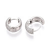 Brass Micro Pave Clear Cubic Zirconia Hoop Earrings EJEW-T048-48P-3