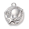 Brass with Cubic Zirconia Charms KK-Q817-03P-1