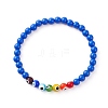 Opaque Acrylic Stretch Bracelets BJEW-JB06308-5