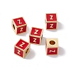 Rack Plating Brass Enamel Beads KK-B060-04G-03Z-3