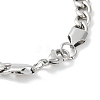 Non-Tarnish 201 Stainless Steel Twist Chain Bracelets for Women Men BJEW-I316-03P-3