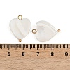 Natural Shell Heart Pendants X1-STAS-D378-34G-3