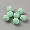 Acrylic Frosted Round Beads FACR-WH0001-06A-15-1