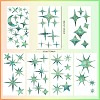 7PCS 2 Styles PVC Stickers Dazzling Color Window Stickers 3D Laser Star Moon Electrostatic Glass Window Stickers JX830A-2