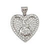 Brass Micro Pave Cubic Zirconia Pendants KK-P323-11B-P01-1