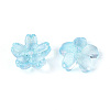 Baking Paint Transparent Glass Bead Caps DGLA-N014-06A-03-2