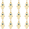 Beebeecraft 14Pcs Brass Micro Pave Cubic Zirconia Charms ZIRC-BBC0002-45-1