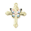 Light Gold Plated Alloy Enamel Pendants LS-ENAM-L041-04B-1