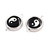 Polymer Clay Beads with CCB Plastic Frame Connector Charms CLAY-T022-35M-01B-2