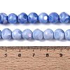 Ombre Effect Dyed Electroplate Opaque Glass Beads Strands LS-EGLA-Q130-01A-04-5