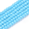 Opaque Solid Color Imitation Jade Glass Beads Strands EGLA-A044-P1mm-D08-1