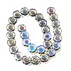 Electroplated Transparent Glass Beads Strands GL-CBA98F0-05B-3