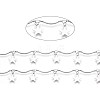 Tarnish Resistant Handmade 304 Stainless Steel Scalloped Bar Link Chains CHS-L024-008P-1