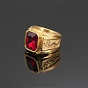 304 Stainless Steel with Cubic Zirconia Dragon Pattern Finger Rings for Men FS-WGD623F-07-1