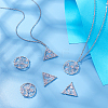 20Pcs 2 Styles 201 Stainless Steel Pendants STAS-UN0034-10-3