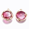 Two-Tone Faceted Glass Charms X-GLAA-S193-032E-2