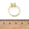 Brass & Clear Cubic Zirconia Finger Rings CU-CBA7E55-09G-5