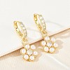Brass Micro Pave Cubic Zirconia Hoop Earrings EJEW-S277-13G-3