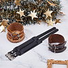 SUPERFINDINGS 3Pcs 3 Colors Imitation Leather Cord Bracelet BJEW-FH0001-02-4