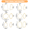 48Pcs 6 Styles Alloy Open Back Bezel Pendants FIND-DC0002-07-2
