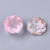Two Tone Transparent Spray Painted Glass Beads X-GLAA-N035-06A-G02-2