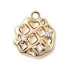 Brass Micro Pave Cubic Zirconia Charms LS-KK-P337-03D-G-2