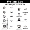 450Pcs 9 Styles Tibetan Style Alloy Bead Caps FIND-BM0001-31-2