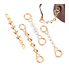 4Pcs 4 Styles Bowknot Ladybug Dragonfly Zinc Alloy Bag Extension Chains Sets AJEW-PHE00002-6