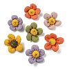 10Pcs 5 Colors Sunflower Cotton Pins JEWB-CJ0001-71-8