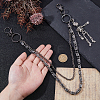 1Pc Alloy Skeleton Charm Double Layer Chains for Jeans Pants AJEW-DC0002-13-3