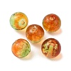 Handmade Gold Sand Lampwork Beads LAMP-WH0001-10B-2