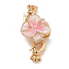 Brass Micro Pave Clear Cubic Zirconia Fold Over Clasps KK-U037-22G-03-1