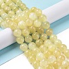 Electroplated Natural Yellow Selenite Beads Strands G-N328-025E-03-1-2