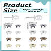 32Pcs 8 Styles Iron Magnetic Button Clasps Snaps Fastener Clasps IFIN-LP0001-26-2