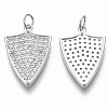 Brass Micro Pave Cubic Zirconia Pendants KK-R130-021P-NF-2