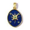 Brass Micro Pave Green Cubic Zirconia Pendants CU-OY001-56G-3