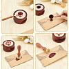 Brass Wax Seal Stamps with Rosewood Handle AJEW-WH0412-0166-3