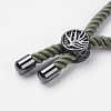 Nylon Twisted Cord Bracelet Making MAK-K006-03B-3