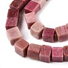 Natural Rhodonite Beads Strands G-T139-6x6-03-3