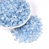 Transparent Spray Painted Glass Seed Beads SEED-L011-10A-17-1