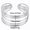Stylish European and American 304 Stainless Steel Cuff Bangles for Women YJ8561-1-1