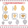 16Pcs 8 Styles Stainless Steel Pendants STAS-SC0010-15-2