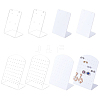 8Pcs 4 Style Acrylic Earring Stands Displays EDIS-FG0001-51-1