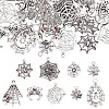 SUNNYCLUE 54Pcs 9 Styles Halloween Jewelry Tibetan Style Alloy Pendants FIND-SC0004-40-1